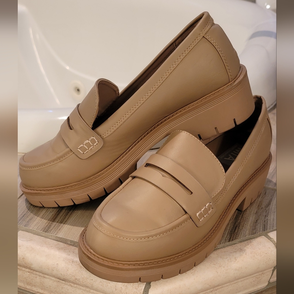 Tan loafers